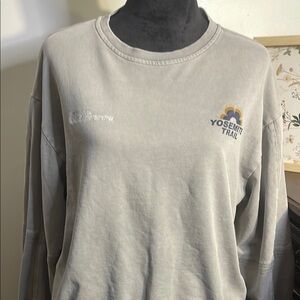 Zara Gray Crew Neck Sweater Classic Cotton Blend